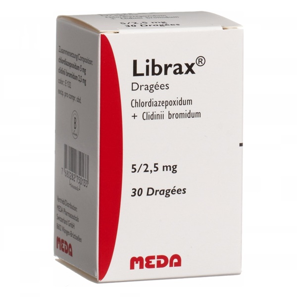 Librax Chlordiazepoxid 5 mg Clinidiumbromid 2,5 mg 30 Drageés